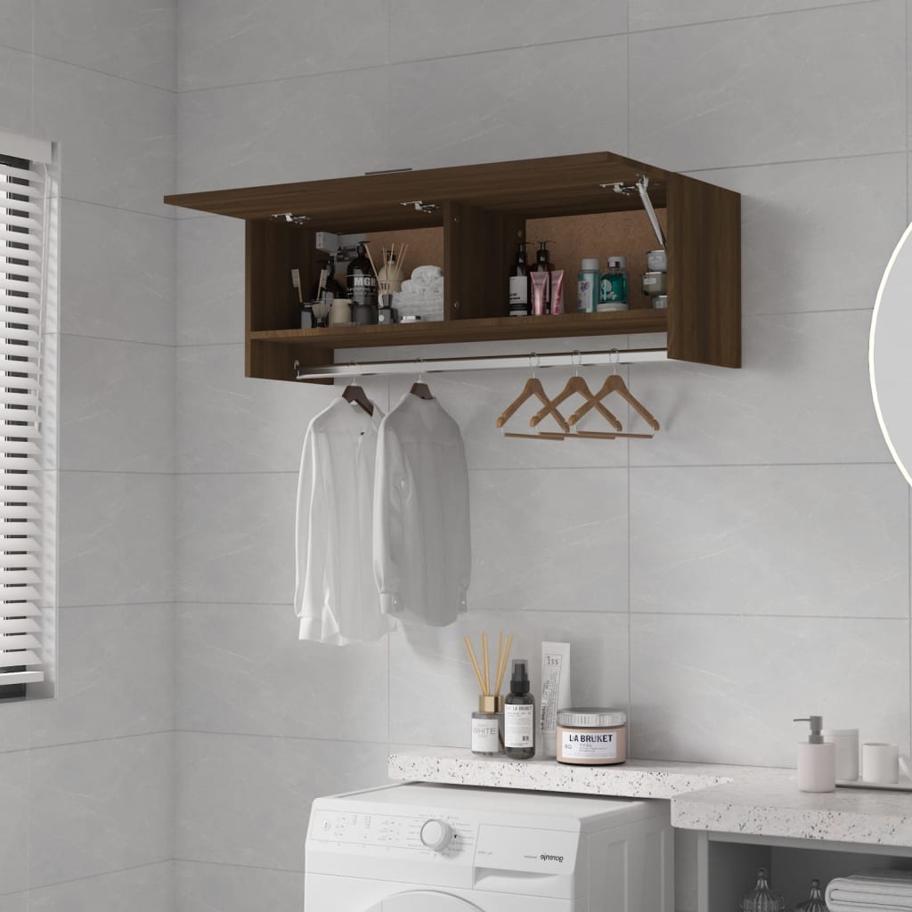 Armadio Rovere Marrone 100x32,5x35 cm in Legno Ingegnerizzato - homemem39