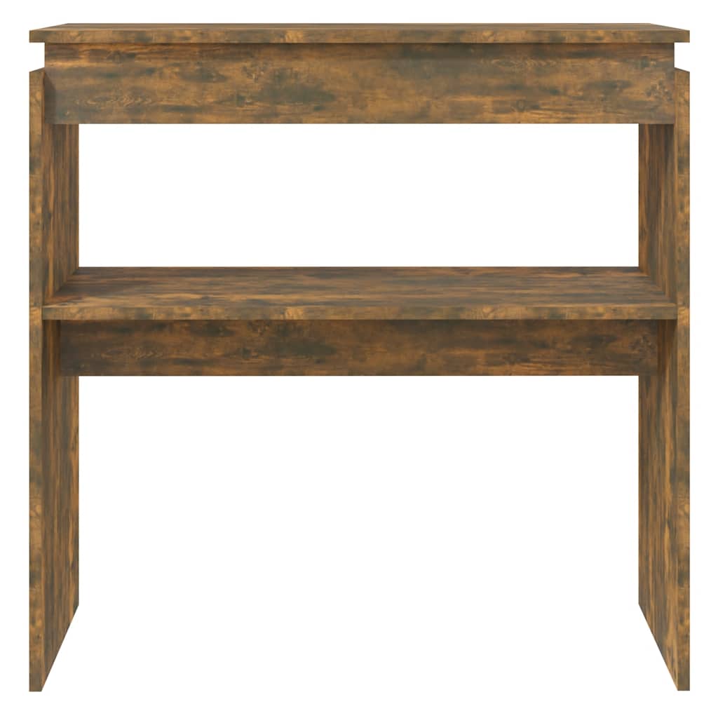 Tavolino Consolle Rovere Fumo 80x30x80 cm in Legno Multistrato | homemem39