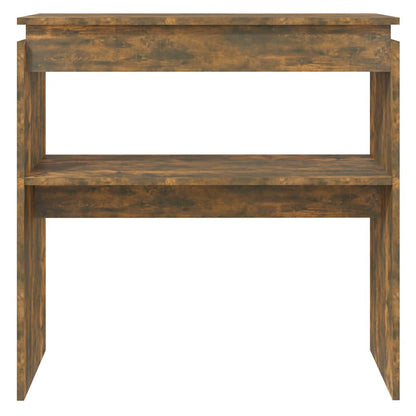 Tavolino Consolle Rovere Fumo 80x30x80 cm in Legno Multistrato | homemem39
