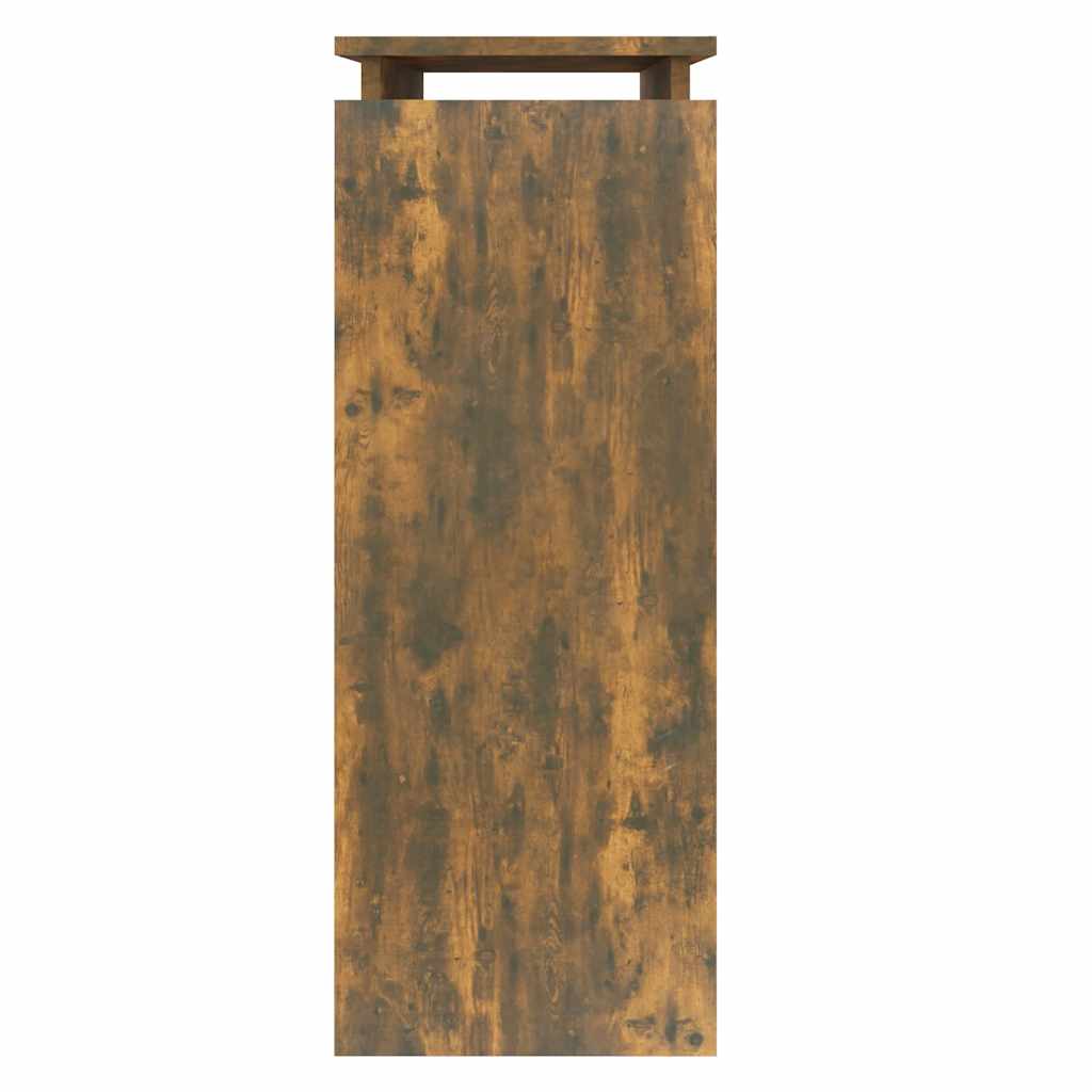 Tavolino Consolle Rovere Fumo 80x30x80 cm in Legno Multistrato | homemem39