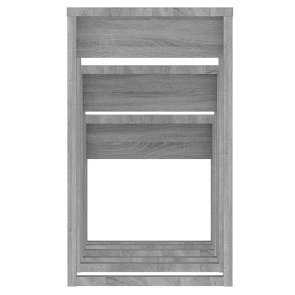Tavolini Impilabili 3 pz Grigio Sonoma in Legno Multistrato