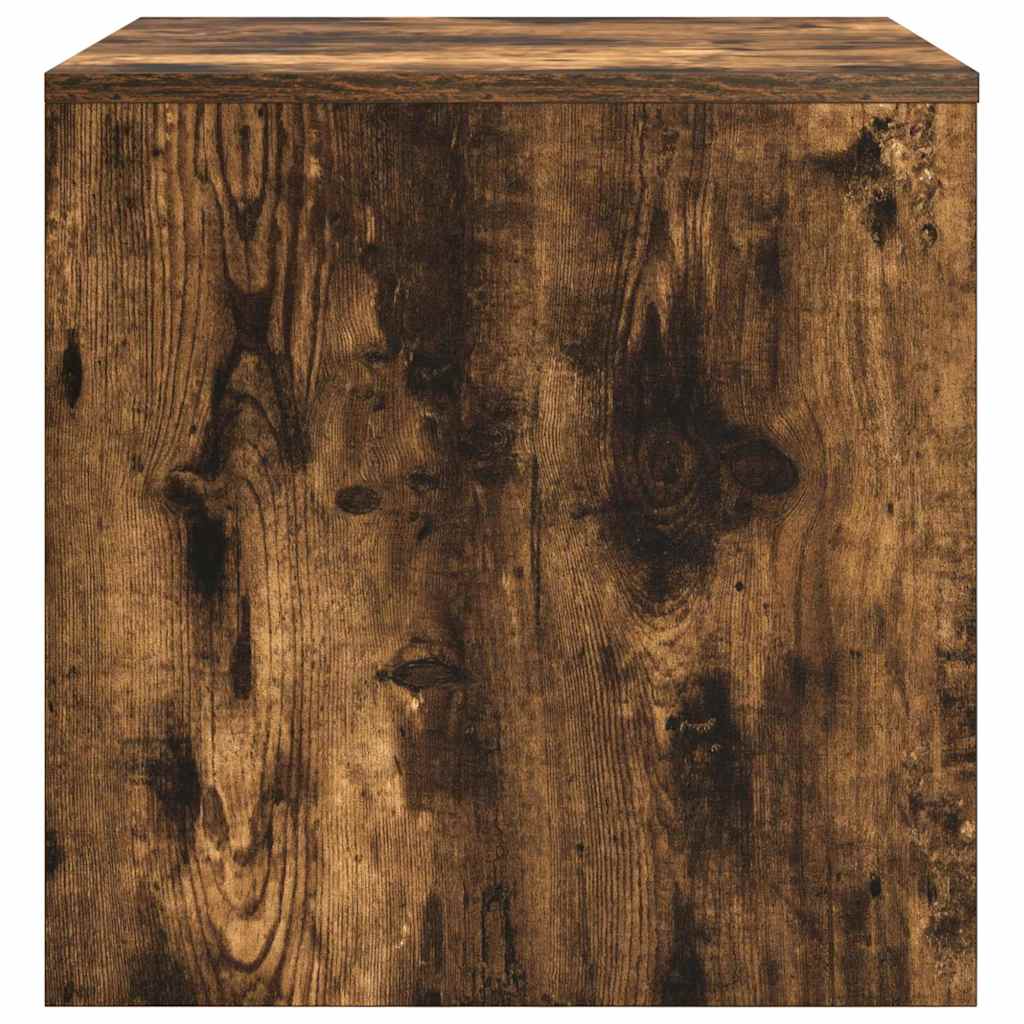 Tavolini Impilabili 3 pz Rovere Fumo in Legno Multistrato