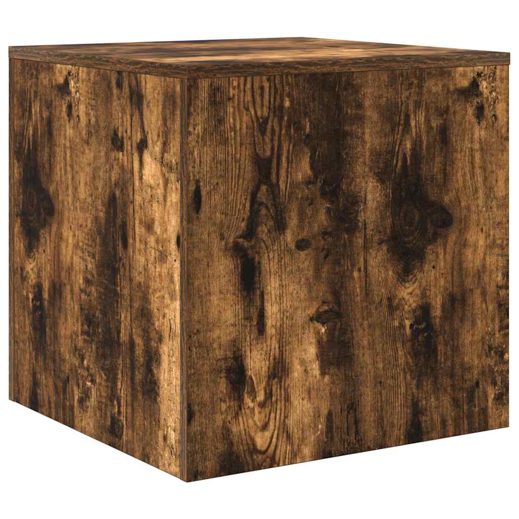 Tavolini Impilabili 3 pz Rovere Fumo in Legno Multistrato