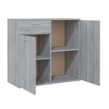 Credenza Grigio Sonoma 80x36x75 cm in Legno Multistrato - homemem39