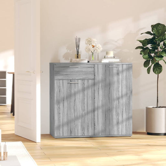 Credenza Grigio Sonoma 80x36x75 cm in Legno Multistrato - homemem39