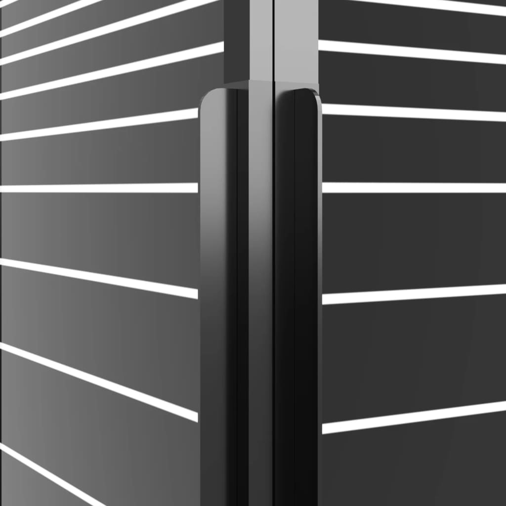 Box Doccia a Righe ESG 80x80x180 cm Nero | homemem39