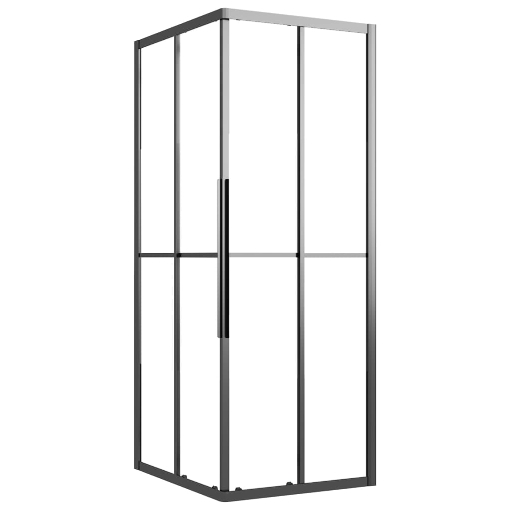 Cabina Doccia ESG Semi Smerigliato 90x70x180 cm Nera | homemem39