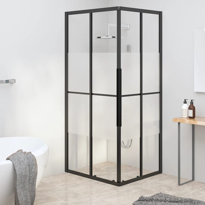 Cabina Doccia ESG Semi Smerigliato 90x70x180 cm Nera | homemem39