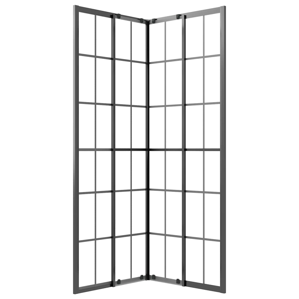 Cabina Doccia ESG Smerigliato 70x70x180 cm Nera