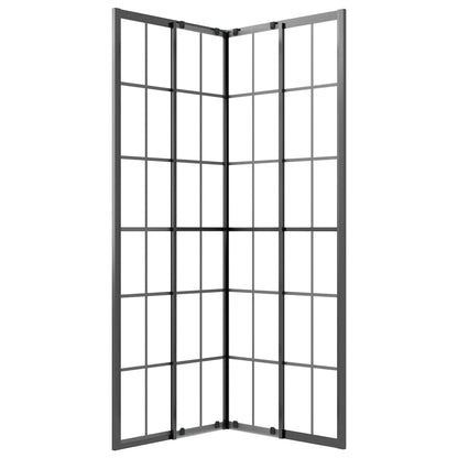 Cabina Doccia ESG Smerigliato 70x70x180 cm Nera