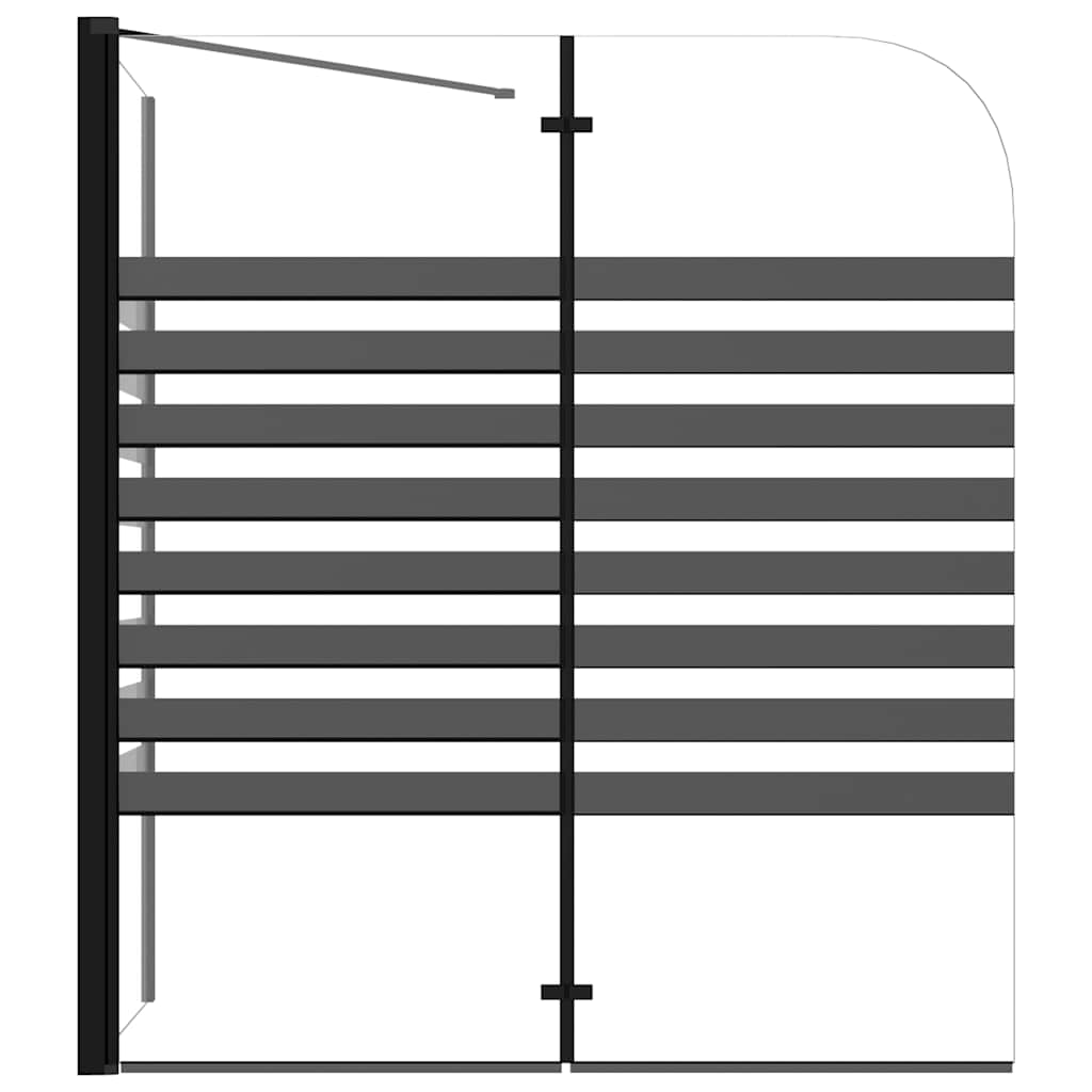 Box Doccia a Strisce 120x68x130 cm in Vetro Temperato | homemem39