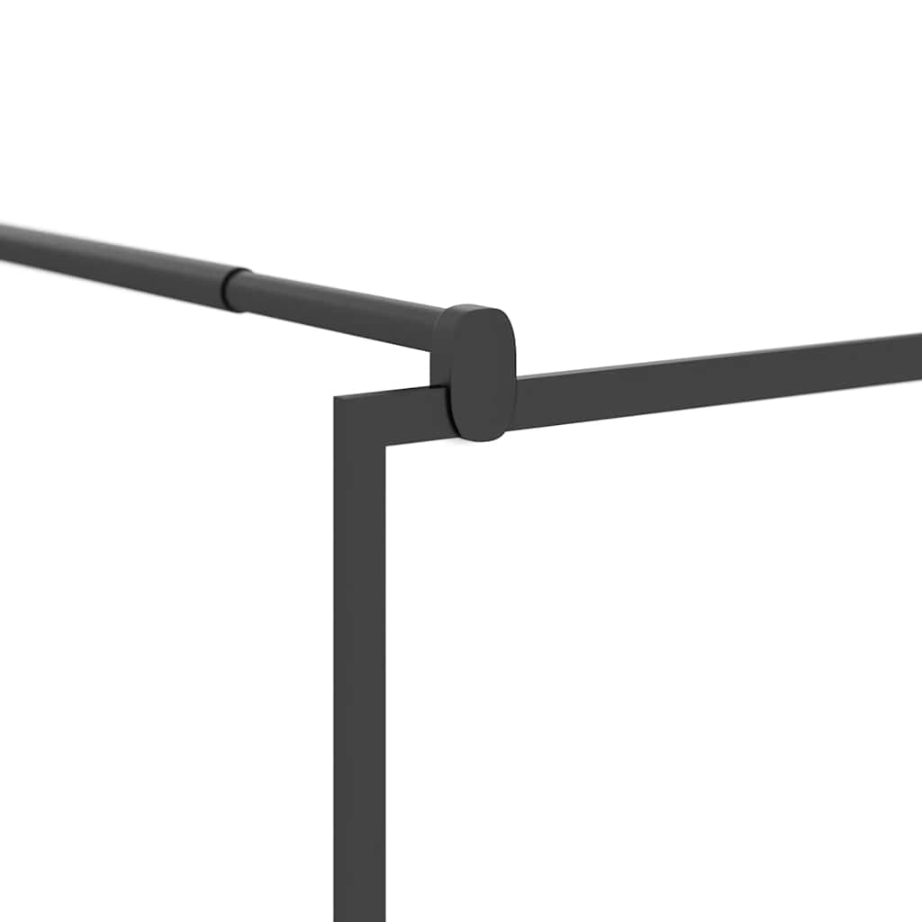Parete Doccia Walk in 80x195 cm in Vetro Smerigliato ESG Nero | homemem39