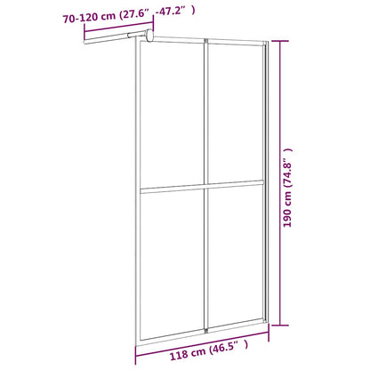 Cabina Doccia 118x190 cm con Vetro Temperato Scuro | homemem39