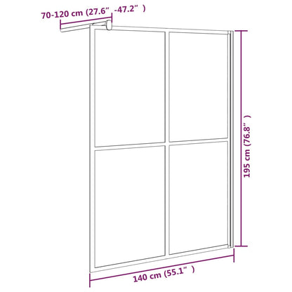 Cabina Doccia 140x195 cm con Vetro Temperato Scuro | homemem39