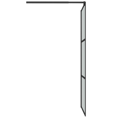Parete Doccia Walk in 80x195 cm in Vetro Scuro ESG Nero | homemem39