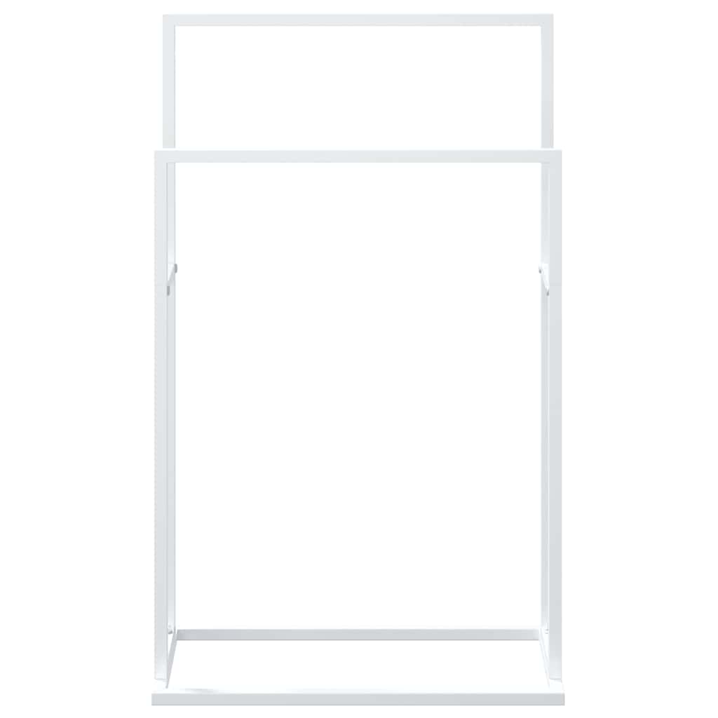 Freestanding White Iron Towel Rack 48x24x78.5 cm