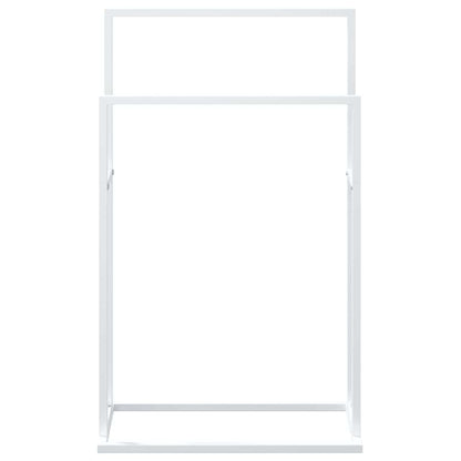 Freestanding White Iron Towel Rack 48x24x78.5 cm