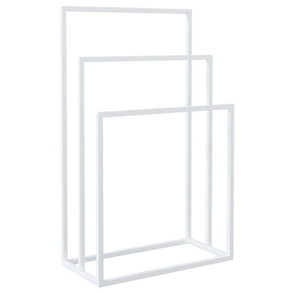 Portasciugamani da Pavimento Bianco 48x24x79cm in Ferro | homemem39