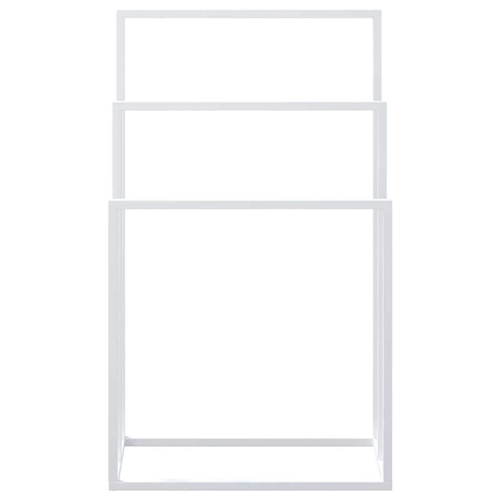 Portasciugamani da Pavimento Bianco 48x24x79cm in Ferro | homemem39