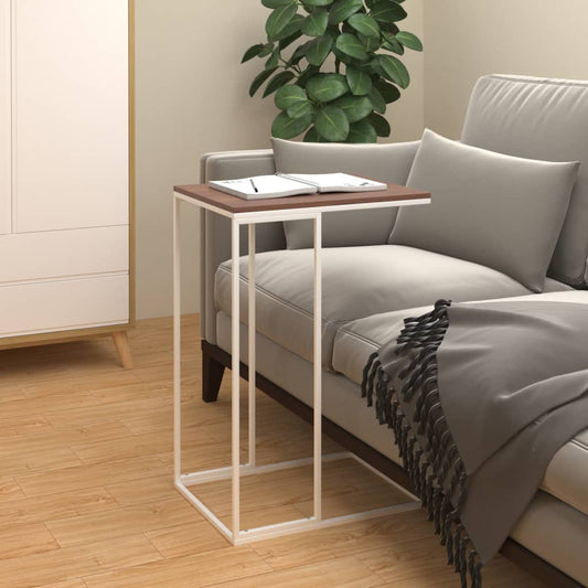 Tavolino da Salotto Bianco 40x30x59 cm in Legno Multistrato | homemem39