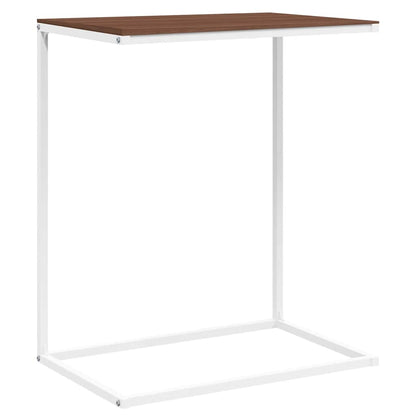 Tavolino da Salotto Bianco 55x35x66 cm in Legno Multistrato