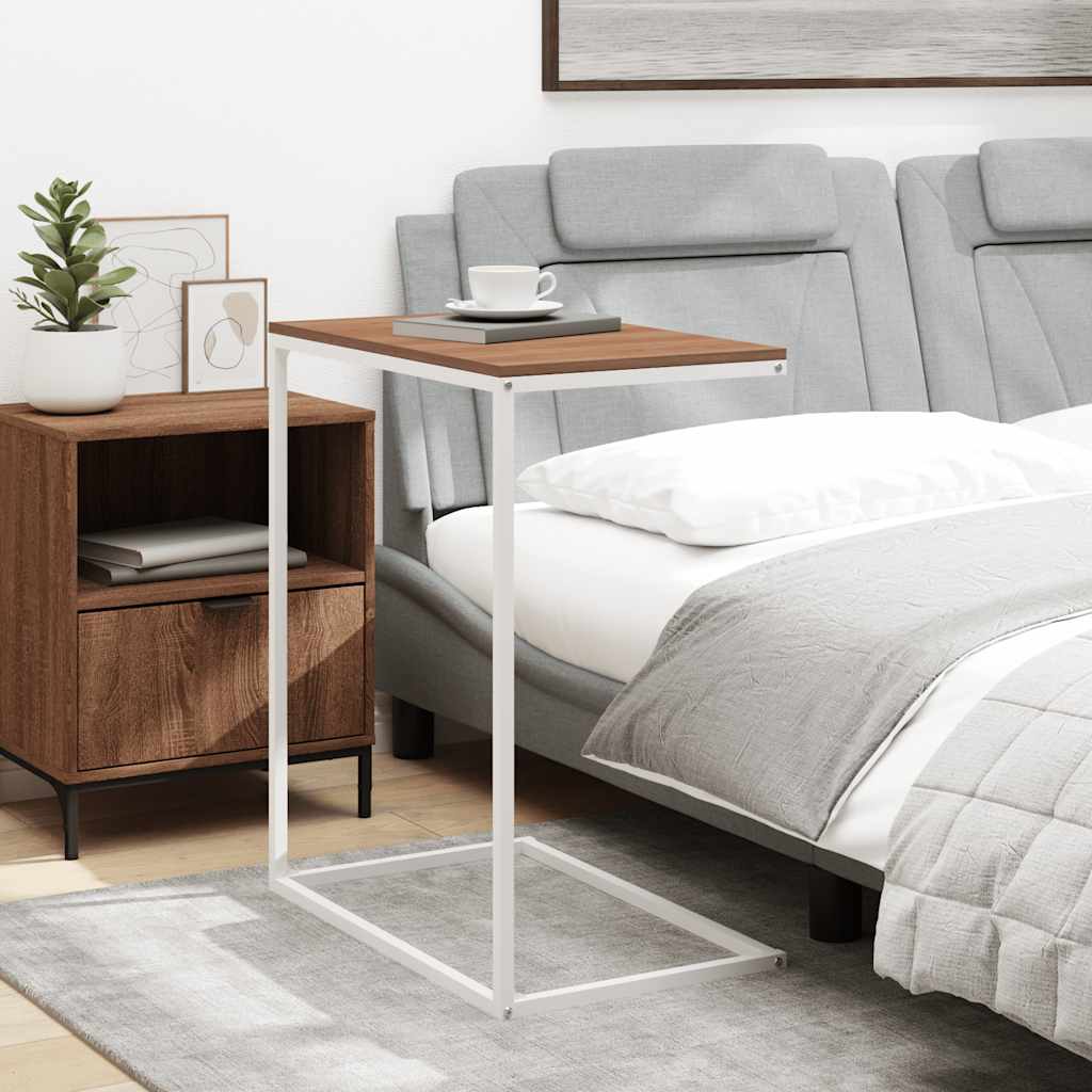 Tavolino da Salotto Bianco 55x35x66 cm in Legno Multistrato