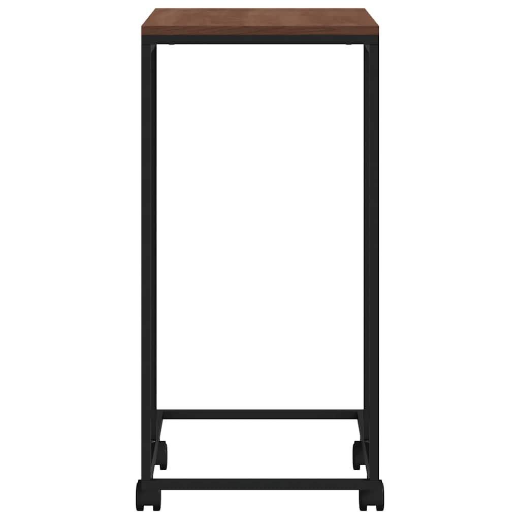Tavolino con Ruote Nero 40x30x63,5cm in Legno Ingegnerizzato | homemem39