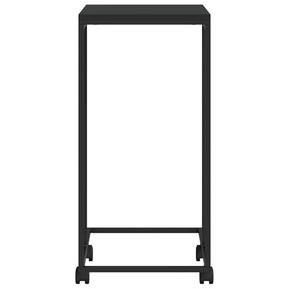 Tavolino con Ruote Nero 40x30x63,5cm in Legno Ingegnerizzato | homemem39