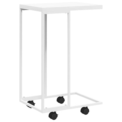 Tavolino con Ruote Bianco 40x30x63,5cm in Legno Multistrato | homemem39