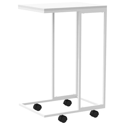 Tavolino con Ruote Bianco 40x30x63,5cm in Legno Multistrato | homemem39