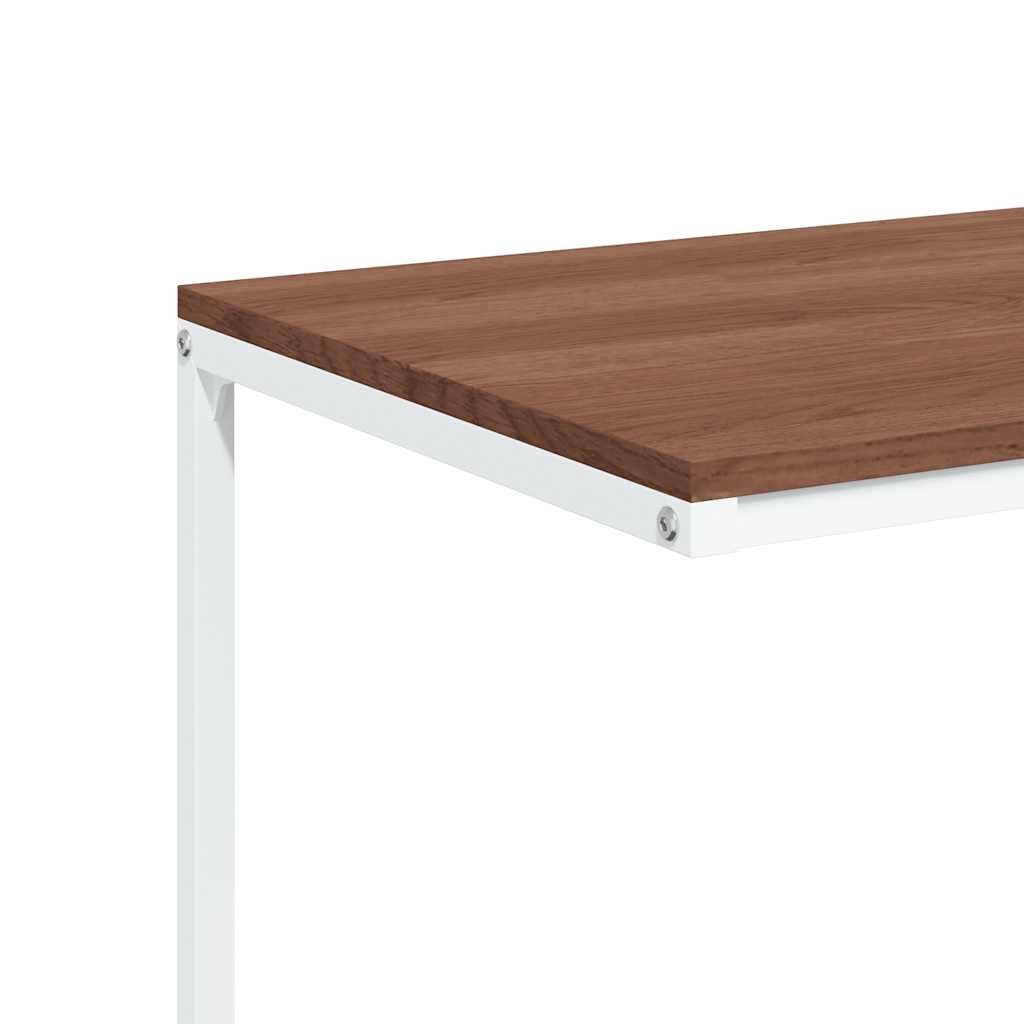 Tavolino con Ruote Bianco 55x35x70 cm in Legno Multistrato | homemem39