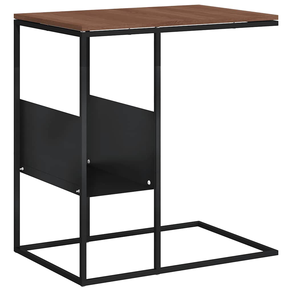 Tavolino Nero 55x36x59,5 cm Legno Multistrato | homemem39