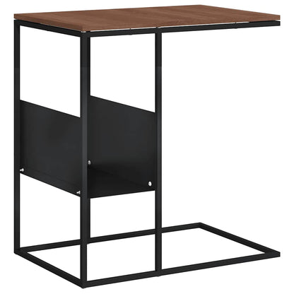 Tavolino Nero 55x36x59,5 cm Legno Multistrato | homemem39