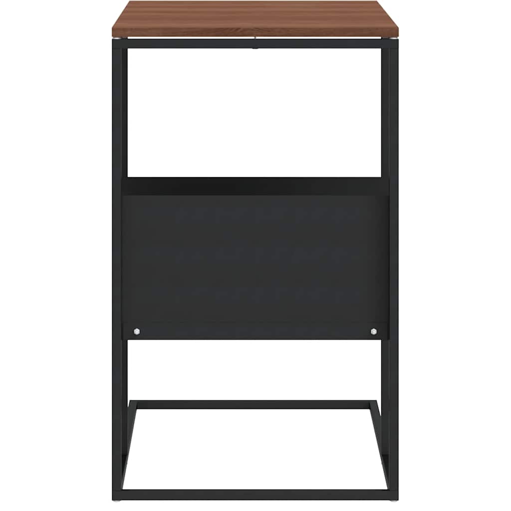 Tavolino Nero 55x36x59,5 cm Legno Multistrato | homemem39