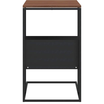 Tavolino Nero 55x36x59,5 cm Legno Multistrato | homemem39