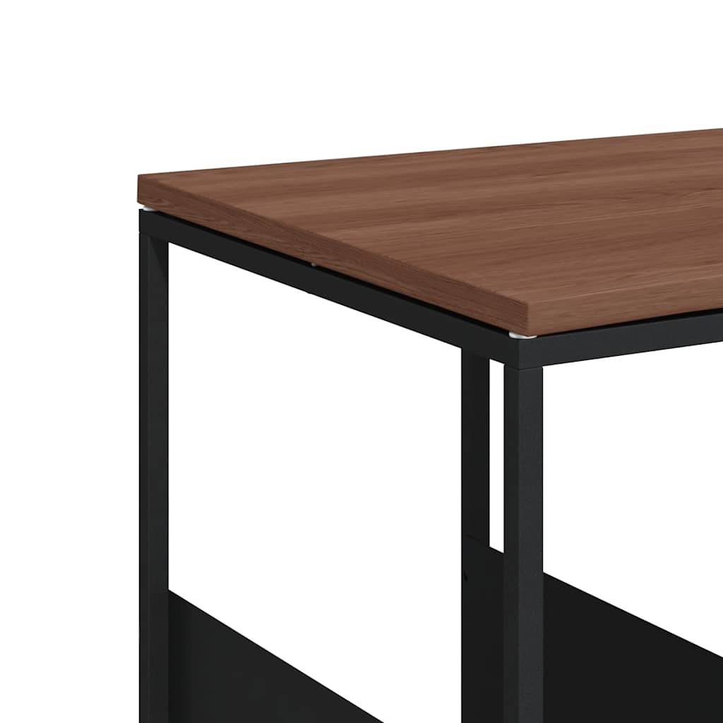 Tavolino Nero 55x36x59,5 cm Legno Multistrato | homemem39