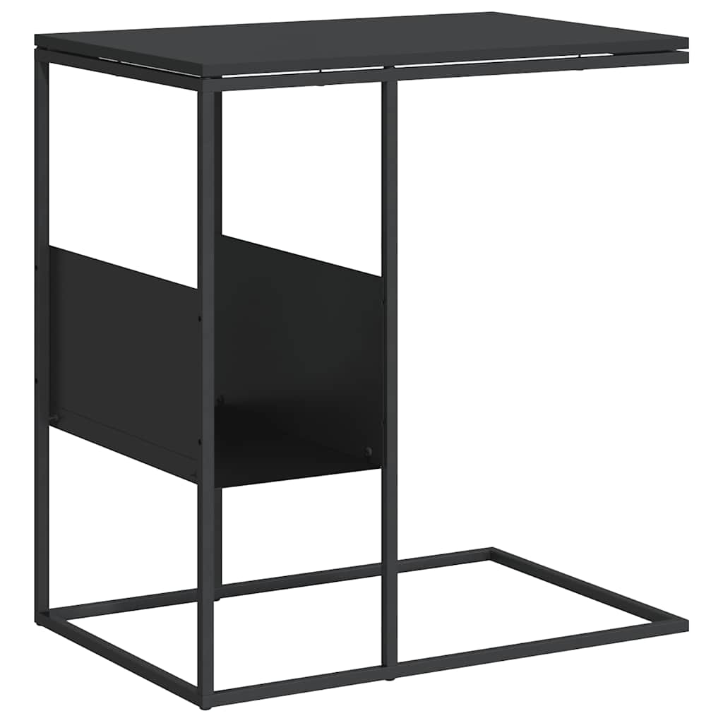 Tavolino Nero 55x36x59,5 cm Legno Multistrato | homemem39