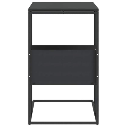 Tavolino Nero 55x36x59,5 cm Legno Multistrato | homemem39