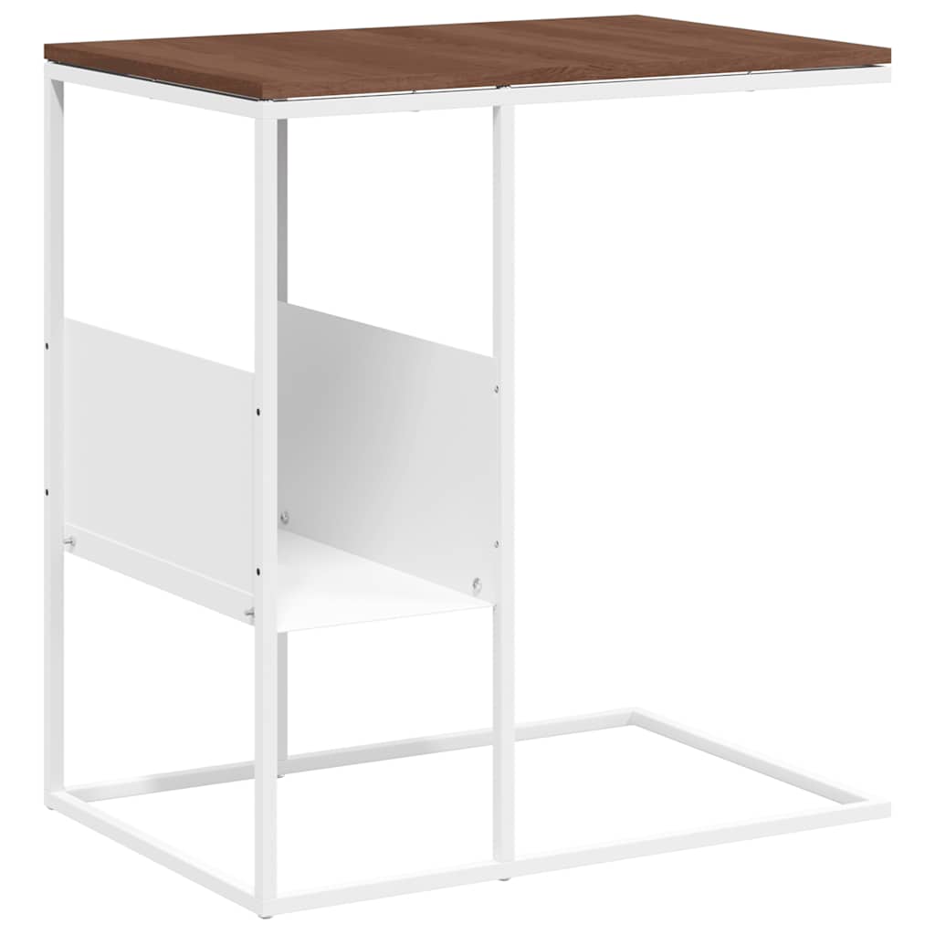 Tavolino Bianco 55x36x59,5 cm Legno Multistrato | homemem39