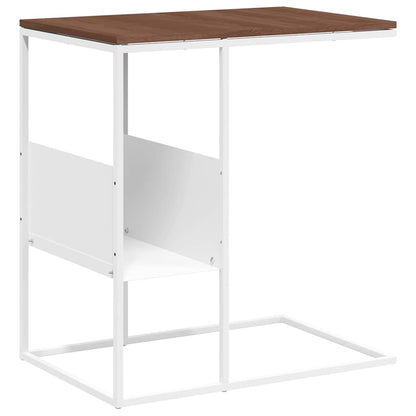 Tavolino Bianco 55x36x59,5 cm Legno Multistrato | homemem39