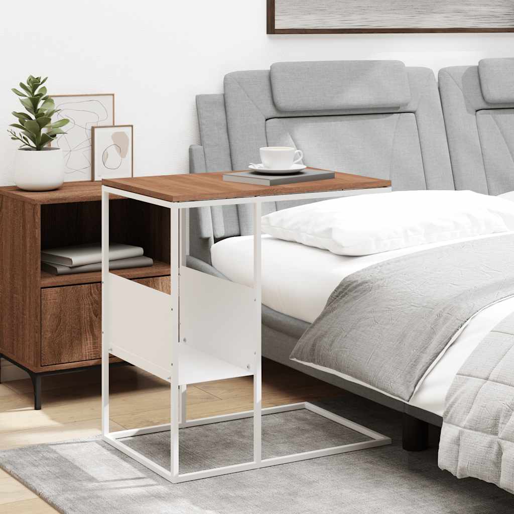 Tavolino Bianco 55x36x59,5 cm Legno Multistrato | homemem39