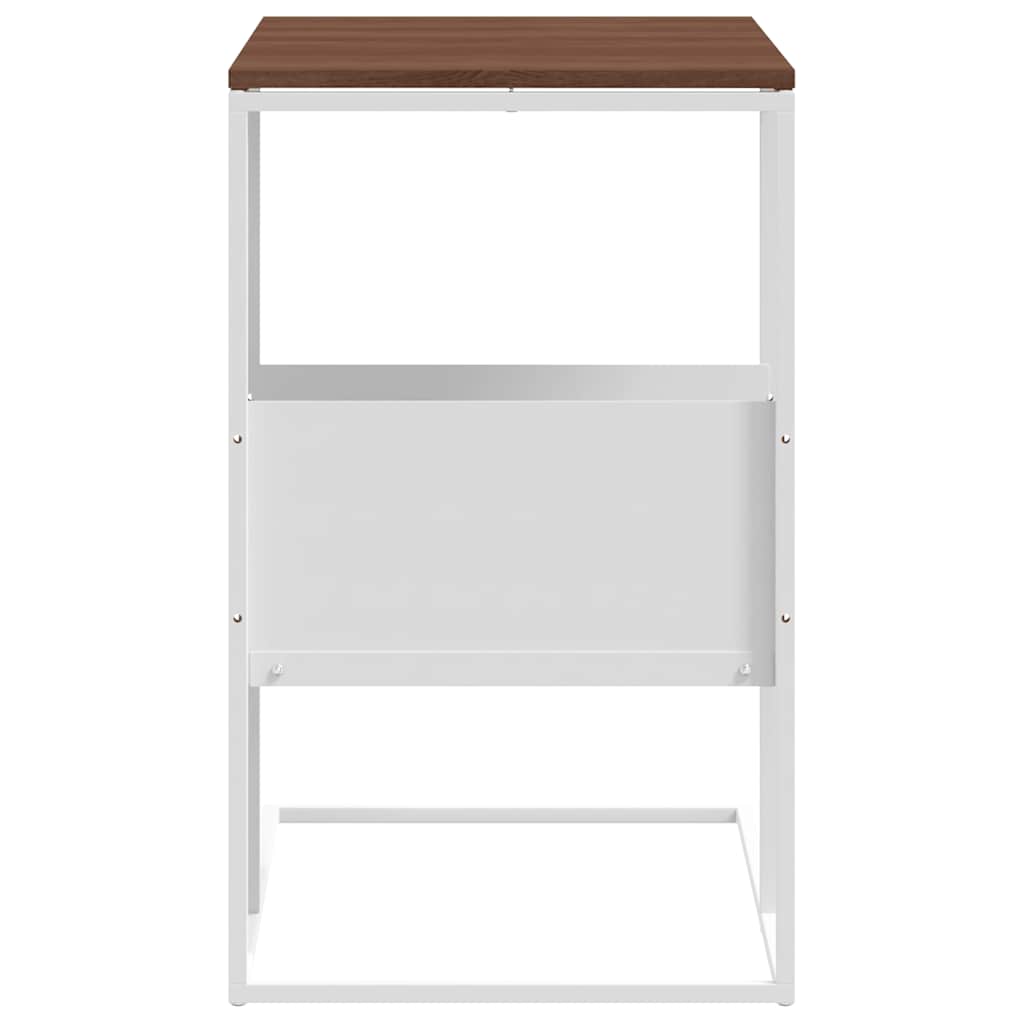 Tavolino Bianco 55x36x59,5 cm Legno Multistrato