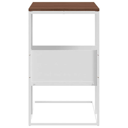 Tavolino Bianco 55x36x59,5 cm Legno Multistrato