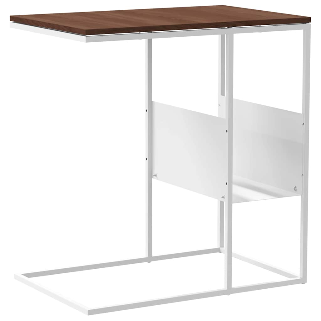 Tavolino Bianco 55x36x59,5 cm Legno Multistrato | homemem39