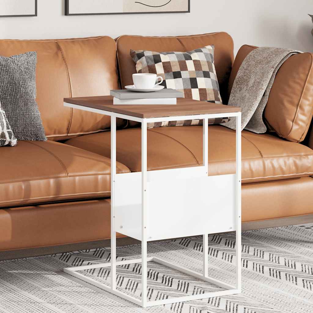 Tavolino Bianco 55x36x59,5 cm Legno Multistrato | homemem39