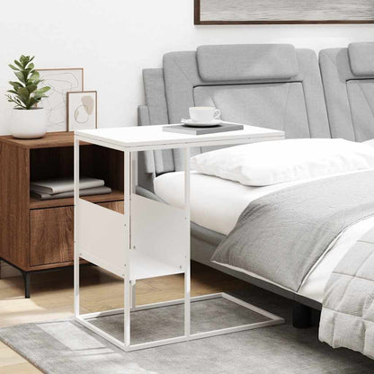 Tavolino Bianco 55x36x59,5 cm Legno Multistrato | homemem39