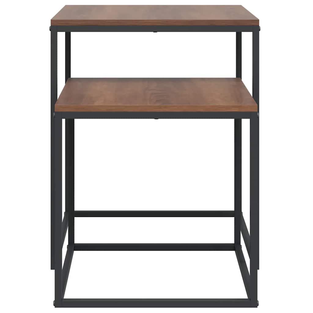Set di Tavolini 2 pz in Legno Multistrato e Metallo | homemem39