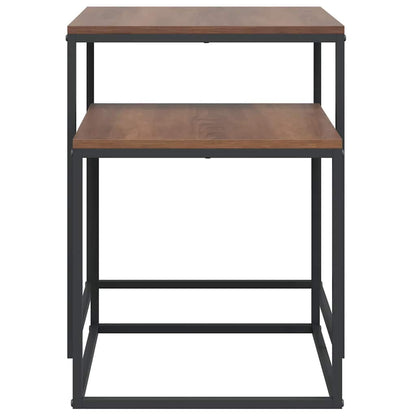 Set di Tavolini 2 pz in Legno Multistrato e Metallo | homemem39