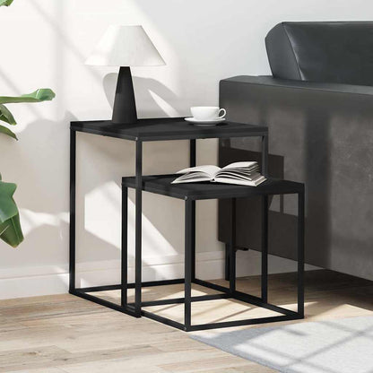 Set di Tavolini 2 pz in Legno Multistrato e Metallo | homemem39