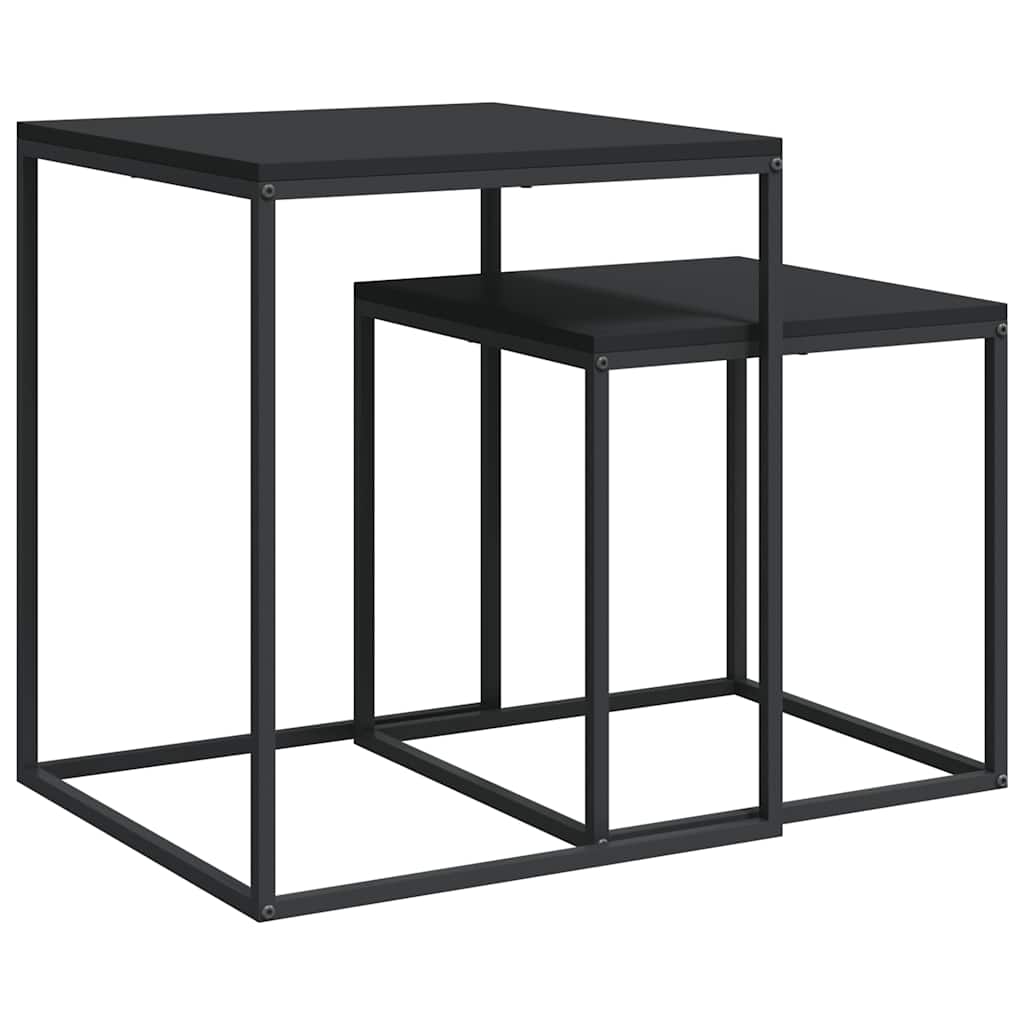 Set di Tavolini 2 pz in Legno Multistrato e Metallo | homemem39